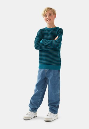 Band of Rascals, BAND OF RASCALS STRICK 3D STRIPE UNISEX - Striktrøje - petrol-navy
