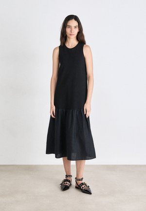 DKNY MIX MEDIA DRESS - Dnevna obleka - black