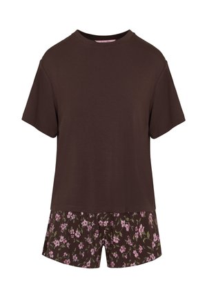 Hunkemöller, HUNKEMÖLLER PYJAMA SET LOOSE - Nachtwäsche Set - brown