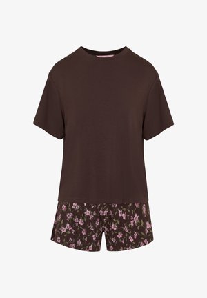 Hunkemöller, HUNKEMÖLLER PYJAMA SET LOOSE - Nachtwäsche Set - brown