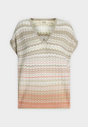 Mos Mosh, ZIG-ZAG KNOT KNIT - Μπλουζάκι με στάμπα - ecru