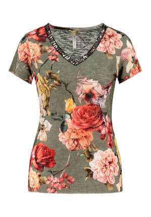 Camiseta estampada - khaki