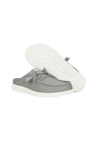 HEYDUDE WALLY SLIP STRETCH CANVAS - SLIP-ONS - Ciabattine - grey