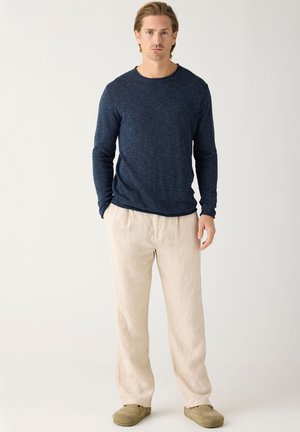 FIG - Stoffhose - yarndyed light feather gray