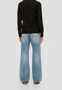 QS Strickpullover - mottled black