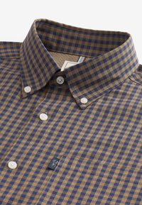 Next EASY OXFORD - Camisa - navy blue neutral brown gingham