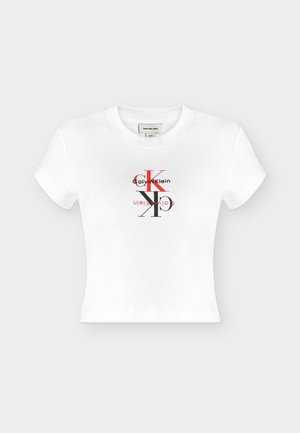 Calvin Klein Jeans, CAPSULE CONTOUR BABY TEE - Μπλουζάκι με στάμπα - bright white