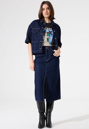 MIDI - Jupe en jean - rinsed