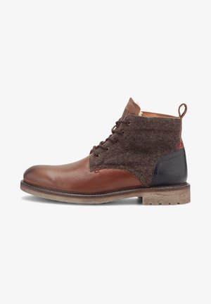 Lace-up ankle boots - mittelbraun