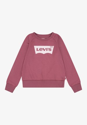 Felpa rosa polvere a maniche lunghe con scollo a girocollo, polsini e orlo a costine, con logo Levi’s bianco sul petto.