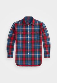 Selected, red/grey/blue