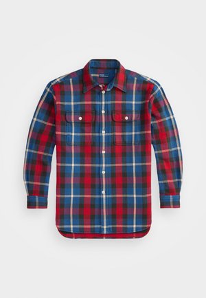 PLAID COTTON TWILL WORKSHIRT - Bluza s gumbima - red/grey/blue