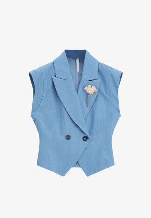Imperial, GILET DOPPIOPETTO CORTO - Smanicato - azzurro denim