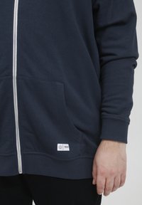 Solid Felpa con zip - blue