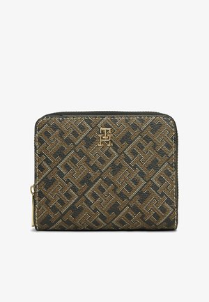 Tommy Hilfiger, TOMMY HILFIGER HILFIGER ICON PRINT ZIP-AROUND WALLET - Geldbörse - black mix
