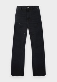 BRANDON DOUBLE DEARBORN PANT - Jean boyfriend - black  grind washed