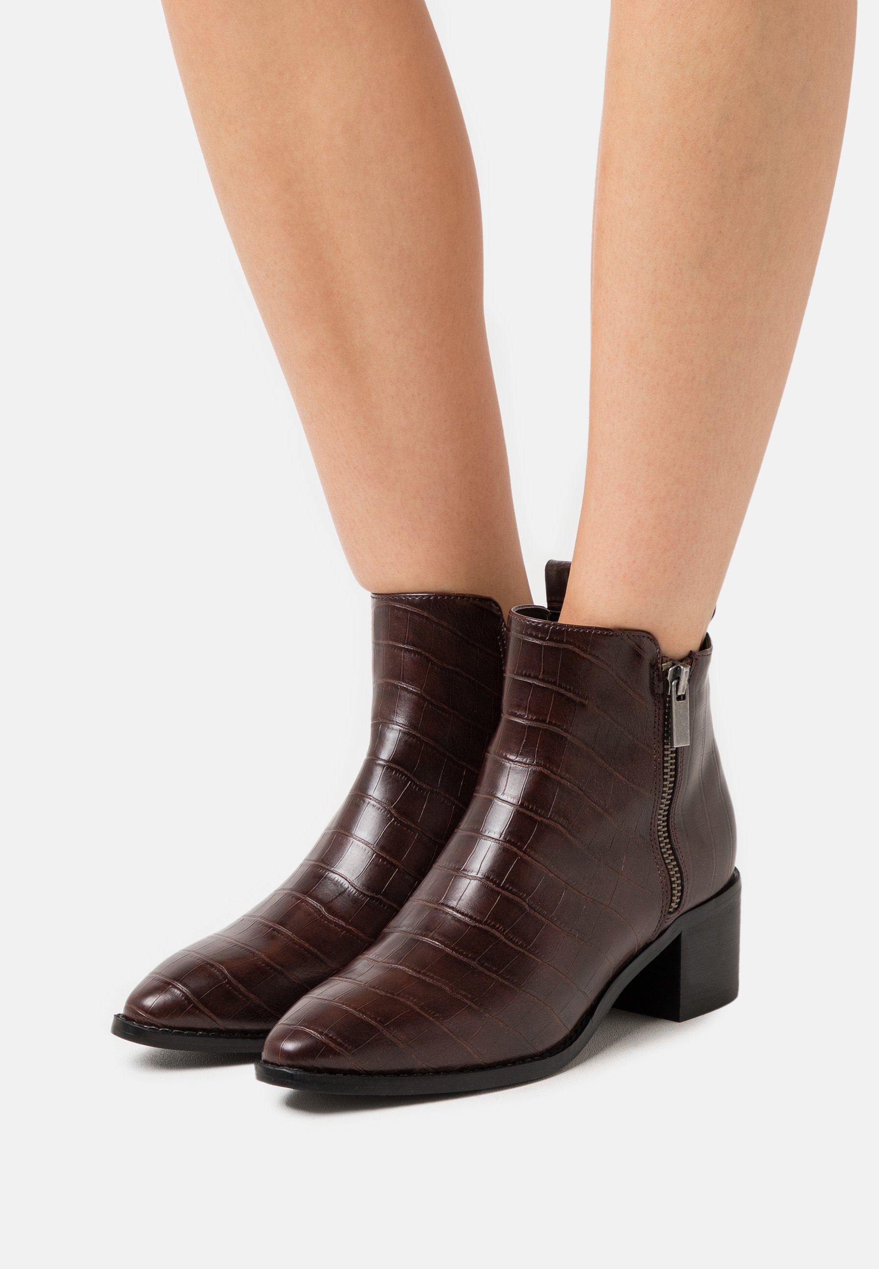 plum ankle boots