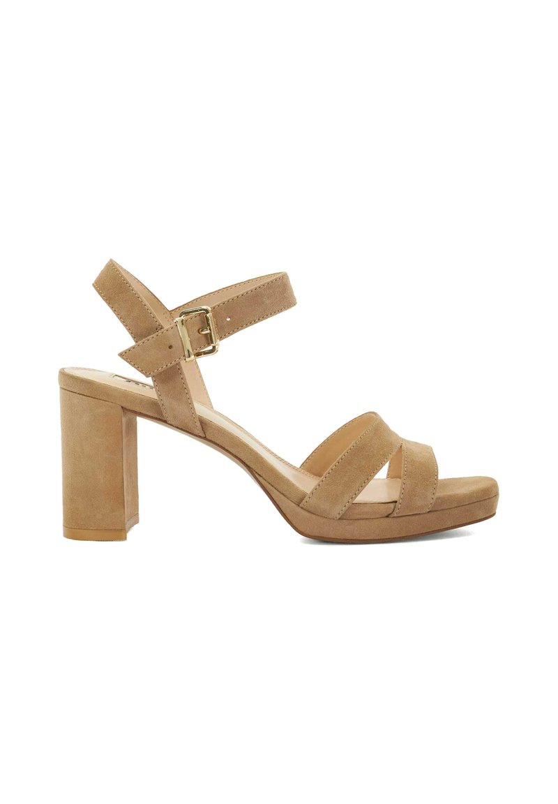 Dune London Sandalen met plateauzool - caramel