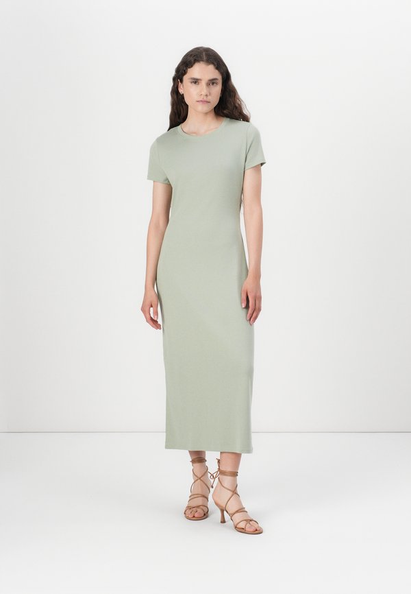 BACK CUTOUT MIDI DRESS - Jersey dress - desert sage