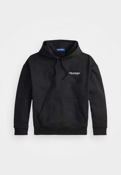 Mustmustar heledad kleit, millel on kängurupocket. Ees on valge "POLO SPORT" logo. Valmistatud pehmest, vastupidavast kangast.