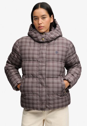 Superdry & Co, SUPERDRY PREMIUM PRINTED CHECK PUFFER JACKET.. - Chaqueta de invierno - chestnut brown check