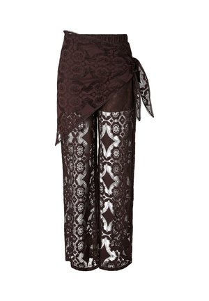 YAS, YASALMI HW SCARF LACE PANT - Broek - coffee bean