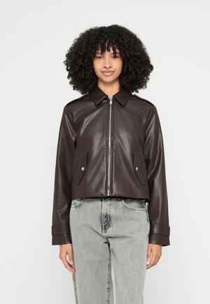 MOTO JACKET - Kunstlederjacke - rich brown