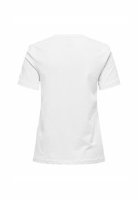 T-shirt bianco in cotone con maniche corte, scollatura rotonda e texture liscia. Senza motivi o logo visibili. Vista posteriore mostrata.