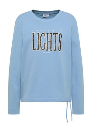 Cecil, SWEATSHIRT MIT WORDING UND TUNNELZUG - Sweatshirt - easy blue