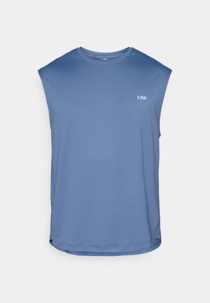 ICANIWILL STRIDE SLEEVELESS - T-shirts - dusty twilight blue