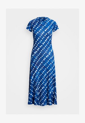 Polo Ralph Lauren BLOCK PRINT COTTON LINEN DRESS - Rochie din jerseu - blue orbit diamonds