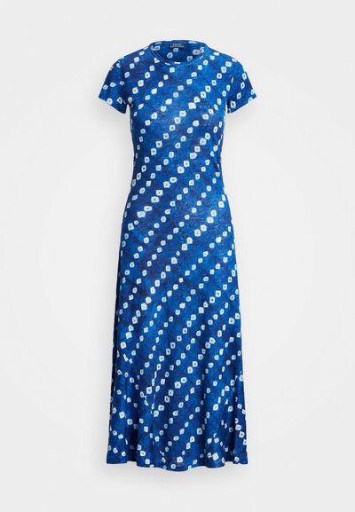 Polo Ralph Lauren BLOCK PRINT COTTON LINEN DRESS - Jerseykjole - blue orbit diamonds