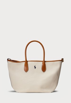 Polo Ralph Lauren BELLPORT CANVAS MEDIUM TOTE - Bolso shopping - natural/navy