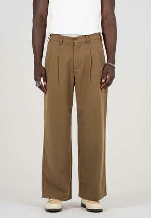 DOUBLE PLEATED CLUB  - Stoffhose - camel