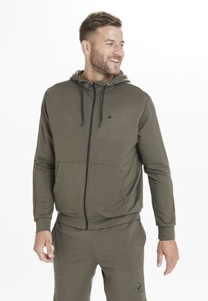 BRENT M HOODY - Tröja med dragkedja - olive