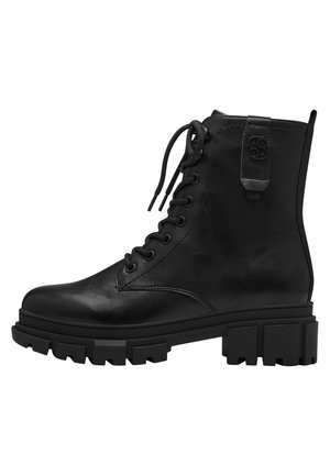 Platform ankle boots - black