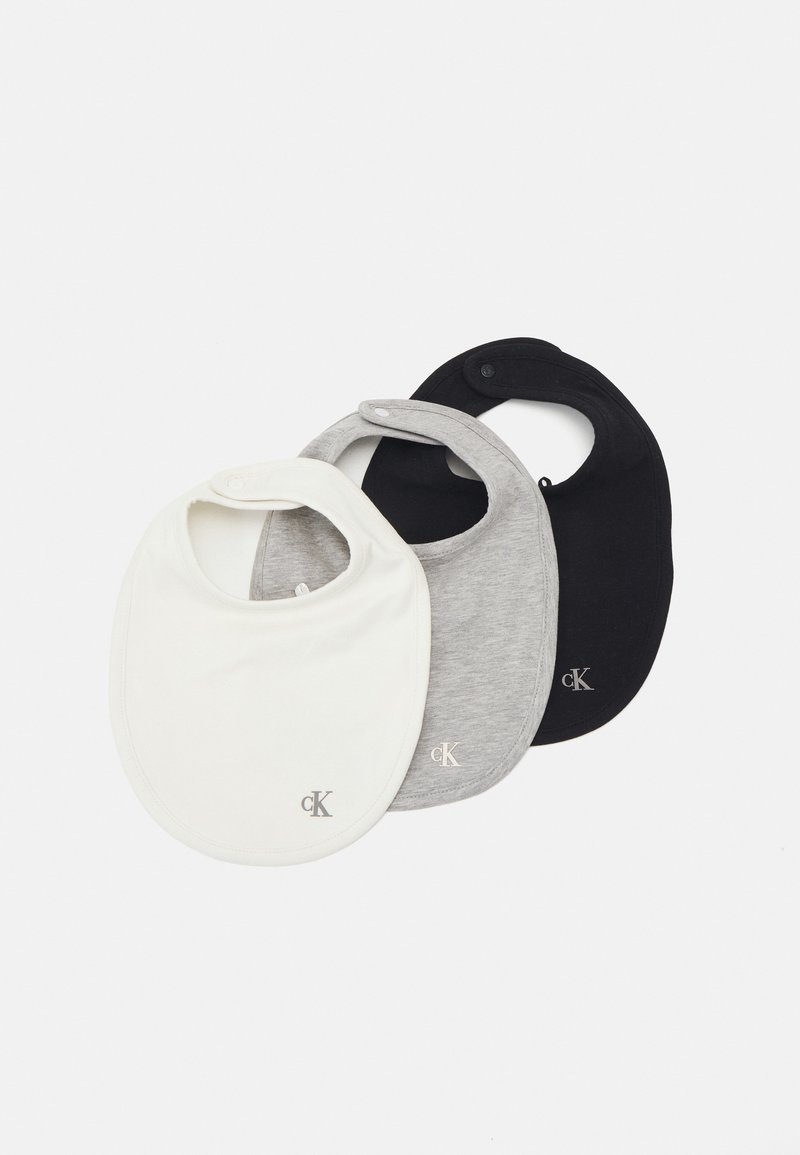 Calvin Klein Jeans BIB GIFTBOX UNISEX 3 PACK - Bavoir - black/grey heather/ivory