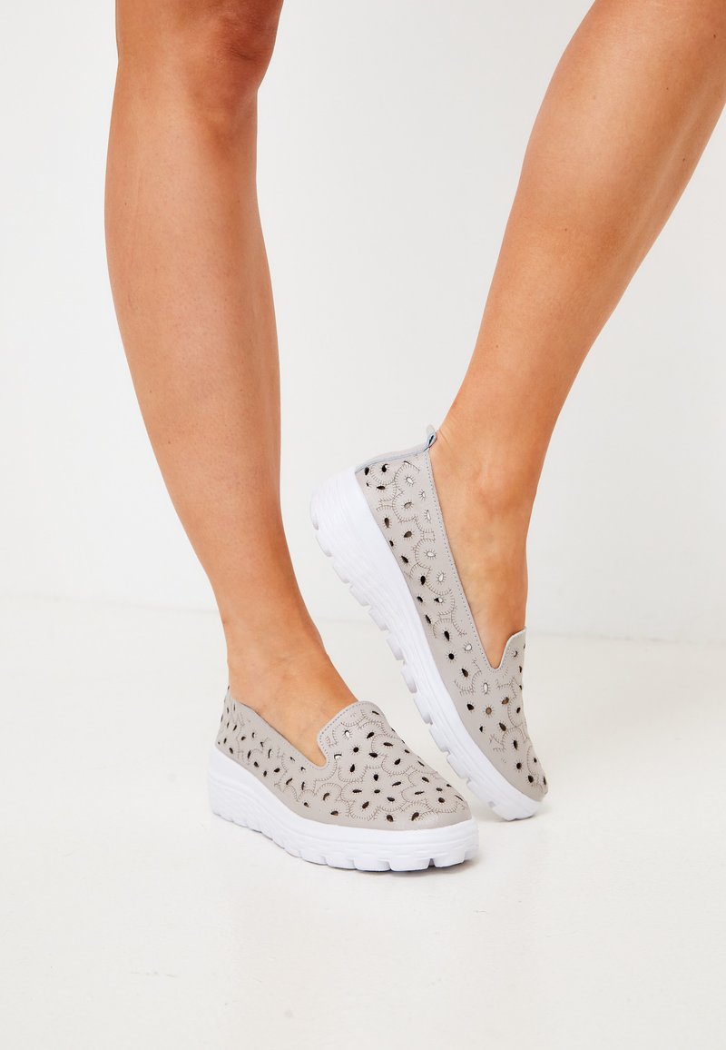 Cesare Gaspari Slipper - grey/grau - Zalando.de