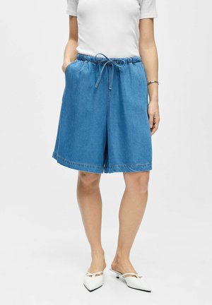 Object SHORTS KORDELZUG RELAXED - Jeans Shorts - light blue denim