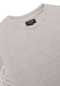 OVS WITH EMBROIDERED FLOWERS - Felpa - beige marl