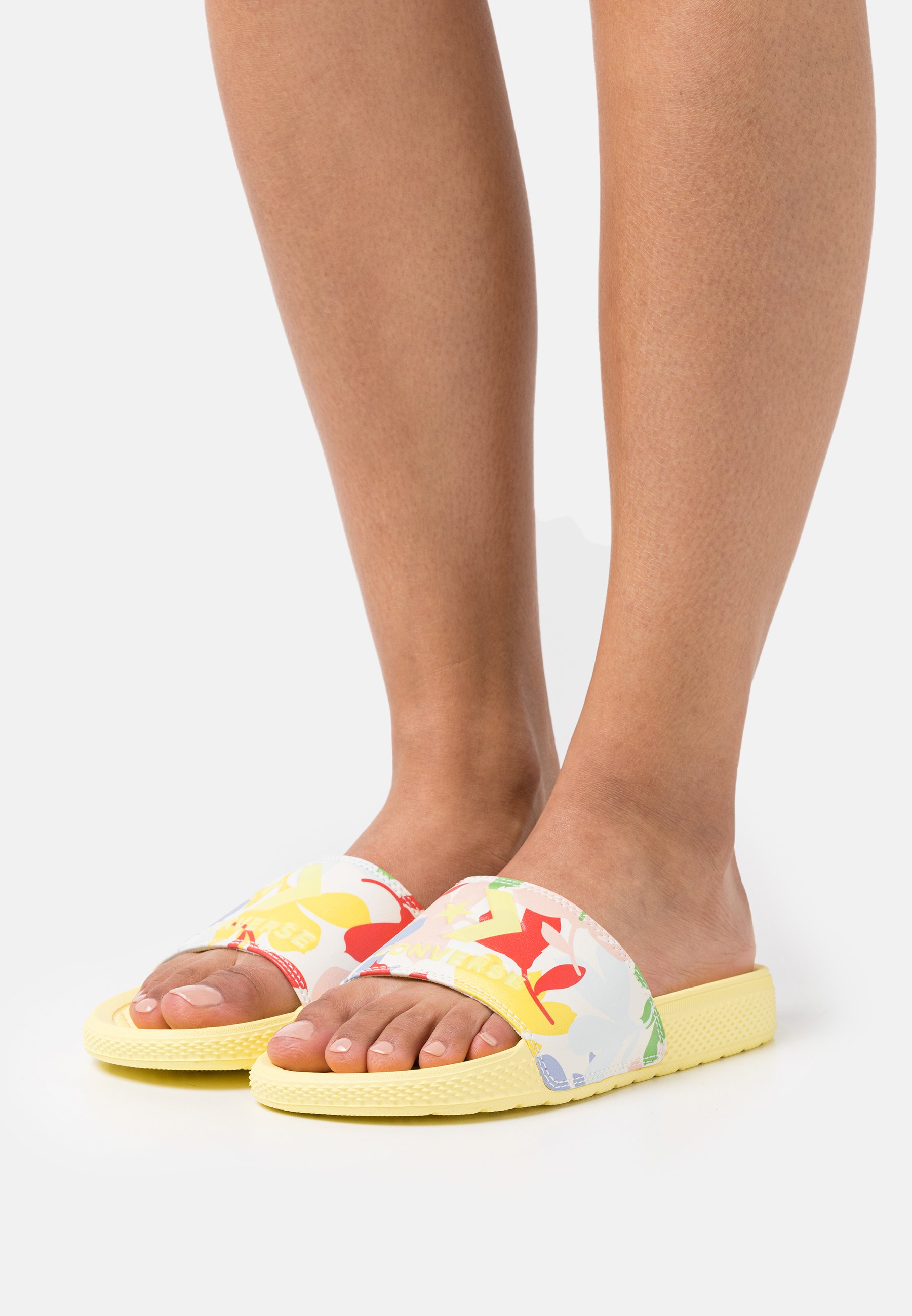 Converse ALL STAR SLIDE SUMMER - Sandalias planas - light  zitron/egret/pink/amarillo - Zalando.es