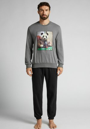 IUMAN Intimissimi Uomo SET - Nachtwäsche Set - dark grey