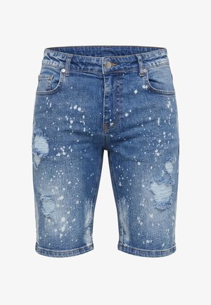2Y Premium, SYLVA RIPPED SLIM FIT SHORTS - Denim shorts - blue