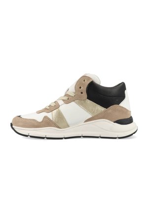 High-top trainers - white, beige