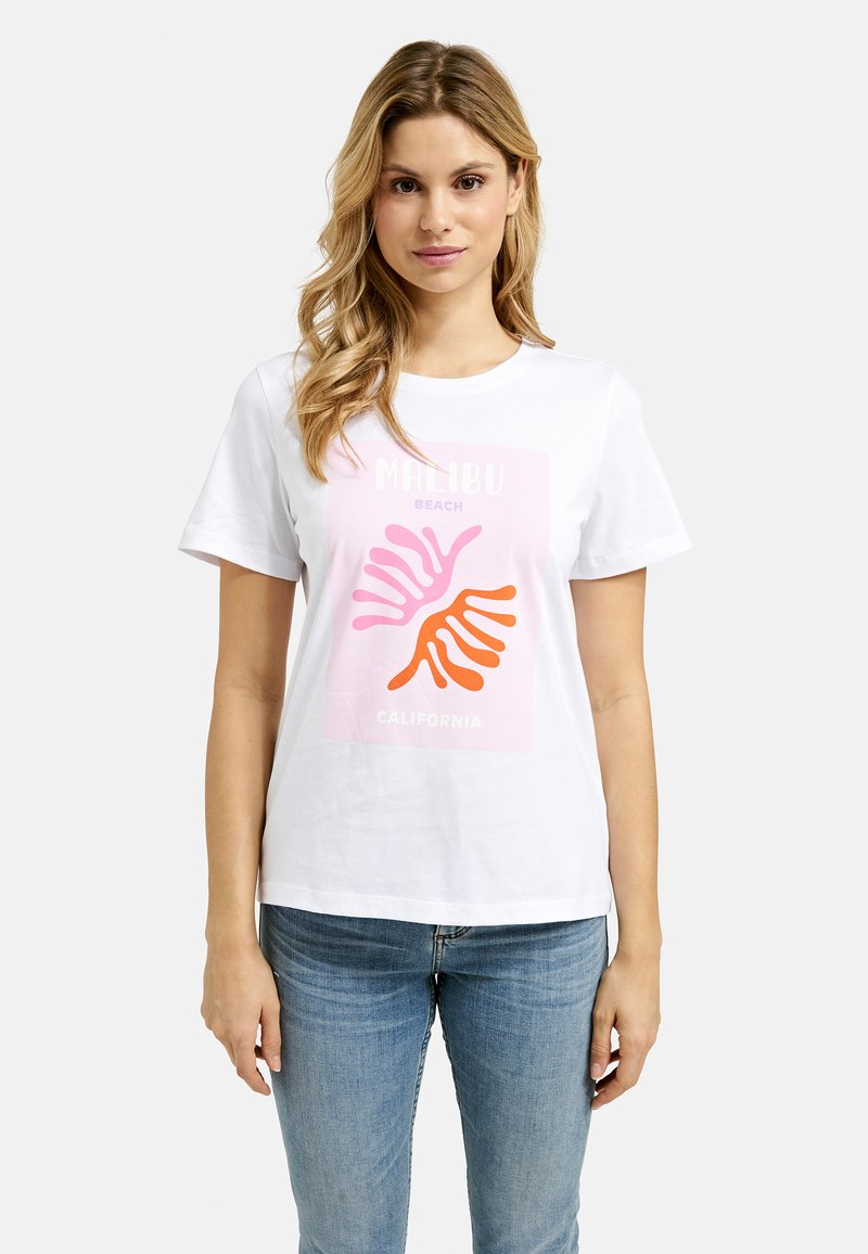 Smith&Soul RUNDHALS - Print T-shirt - soft pink