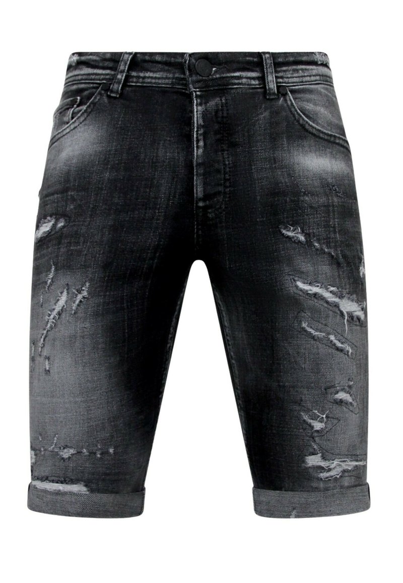 Local Fanatic WITH PAINT SPLATTER - Jeansshort - zwart