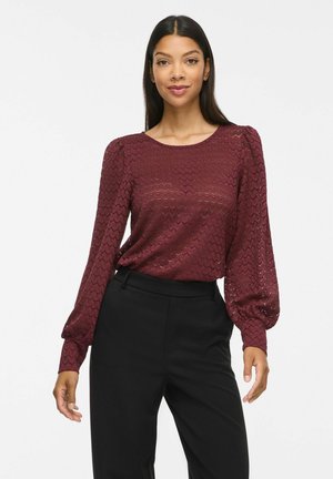 VILA, LONG SLEEVED TOP VIDANO ROUND NECK - Camiseta de manga larga - port royale