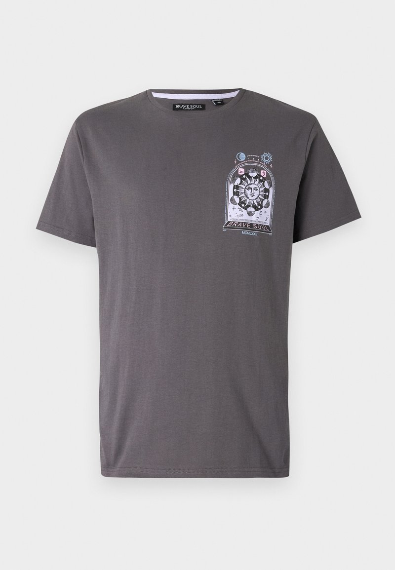 Brave Soul T-shirt print grijs