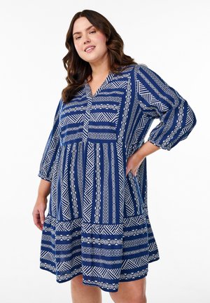 MIT GRAFIKPRINT UND 3/4-ÄRMELN - Day dress - medieval blue aop