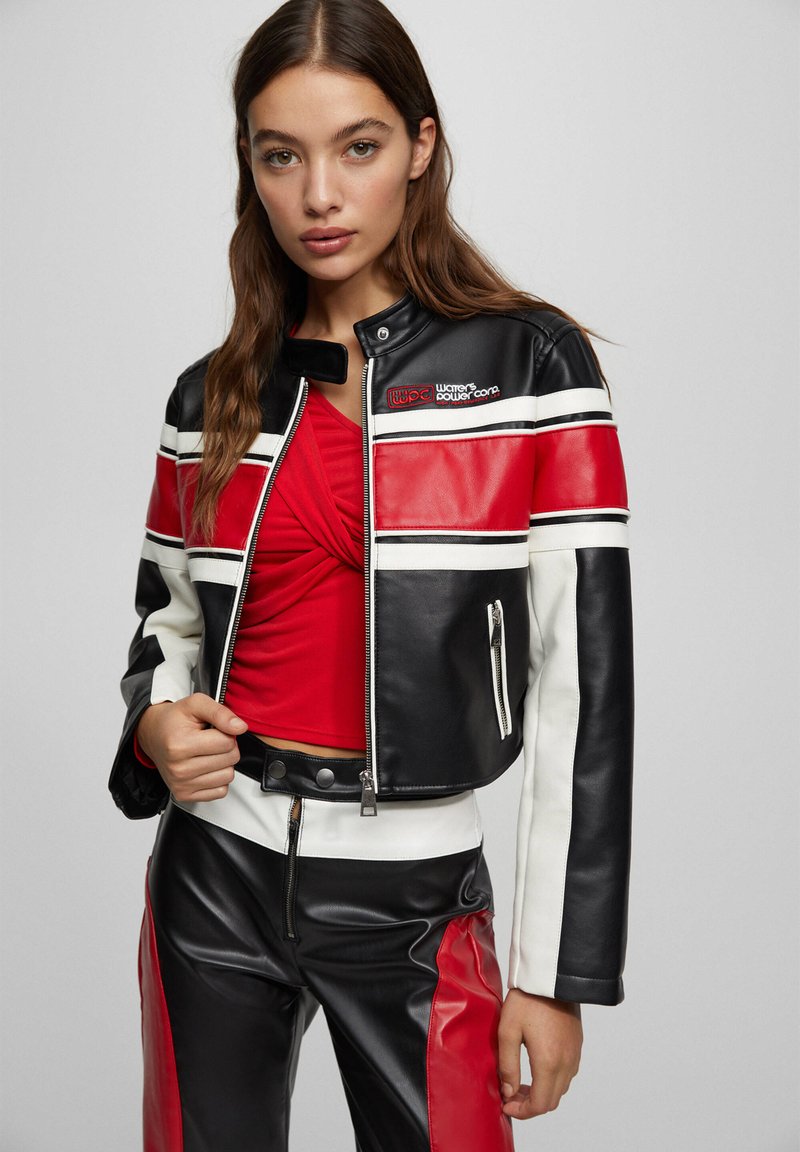 PULL&BEAR Faux leather jacket red Zalando.ie